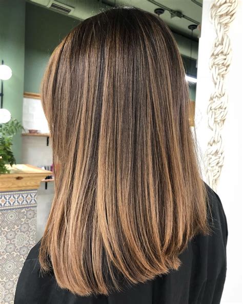 highlights for dark brown straight hair|More.